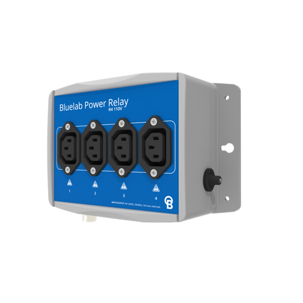 Bluelab Power Relay R4 110V electronic power relay with four independent power outputs for irrigation and greenhouse automation