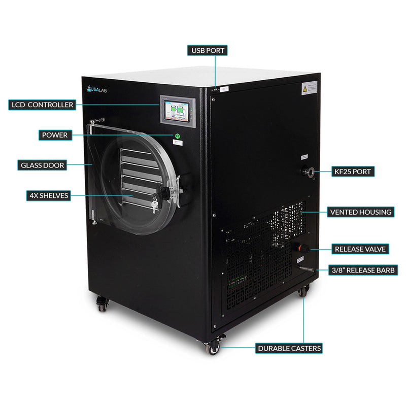 USA Lab -35°C Scientific Freeze Dryer 1-2 Gallons Per Batch / 4L Ice Capacity / 3 Year Warranty