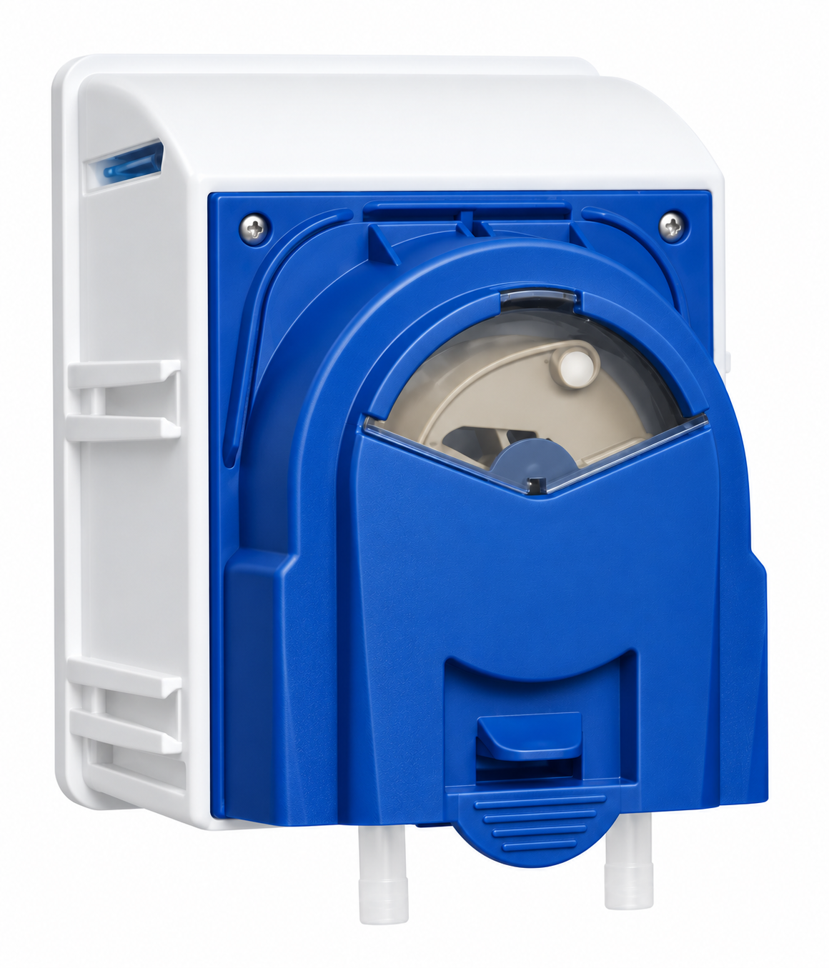 Bluelab 1400ml Peristaltic Pump for IntelliDose automated nutrient and pH dosing, featuring a quick-change pump head and 1400ml/min flow rate.