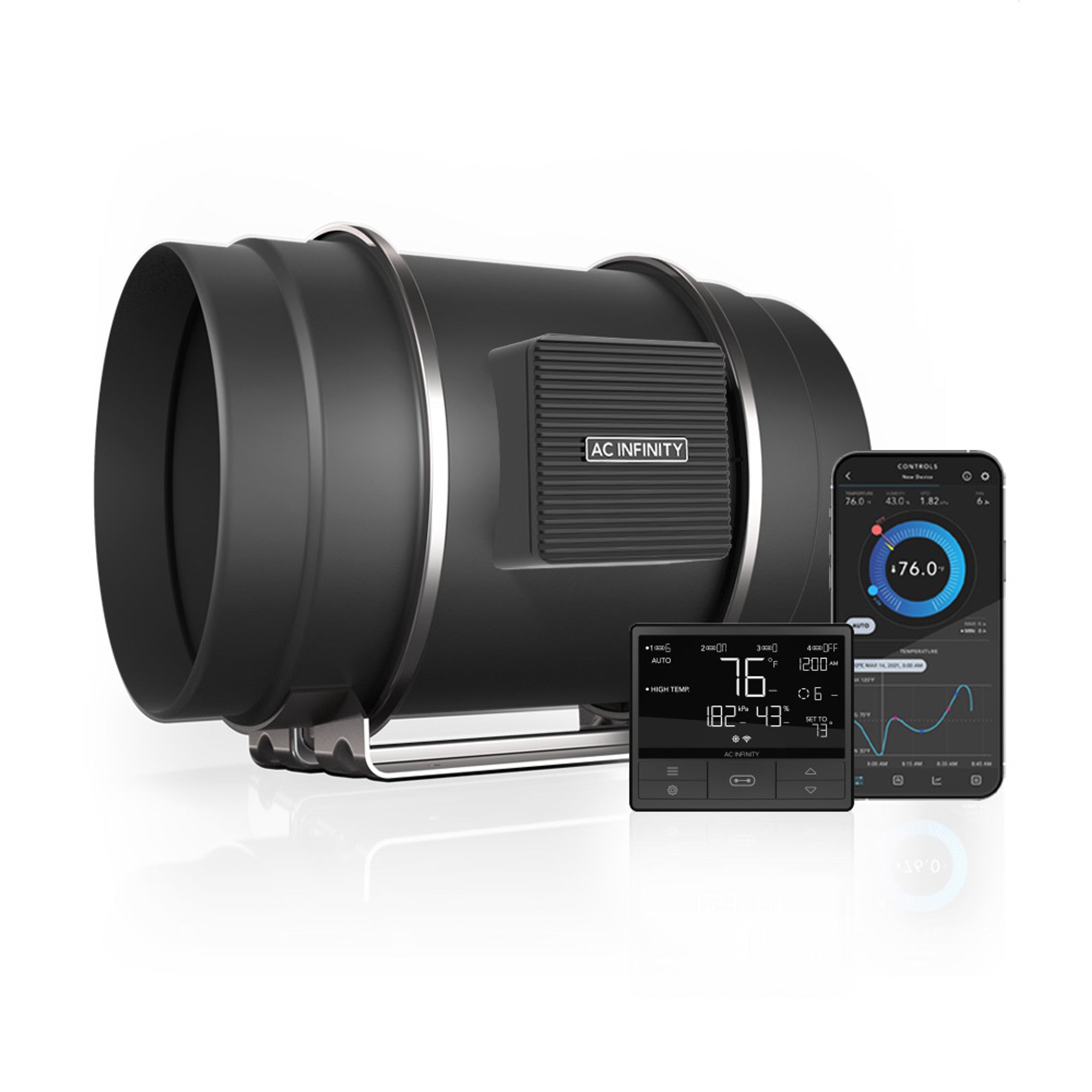 CLOUDLINE PRO T8 8" Inline Duct Fan System + Controller