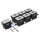 Under Current – RDWC Hydroponics System – 8 Gallon, 18″ Spacing | 6 Site - 2 Row