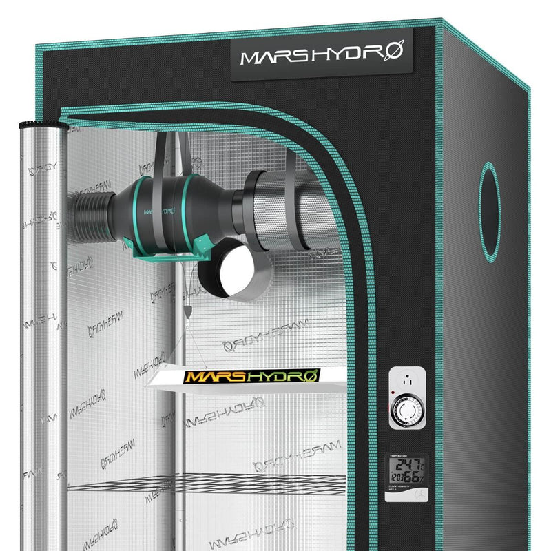 Mars Hydro 2' x 2' Complete Grow Tent Kit with TS 600 LED Grow Light