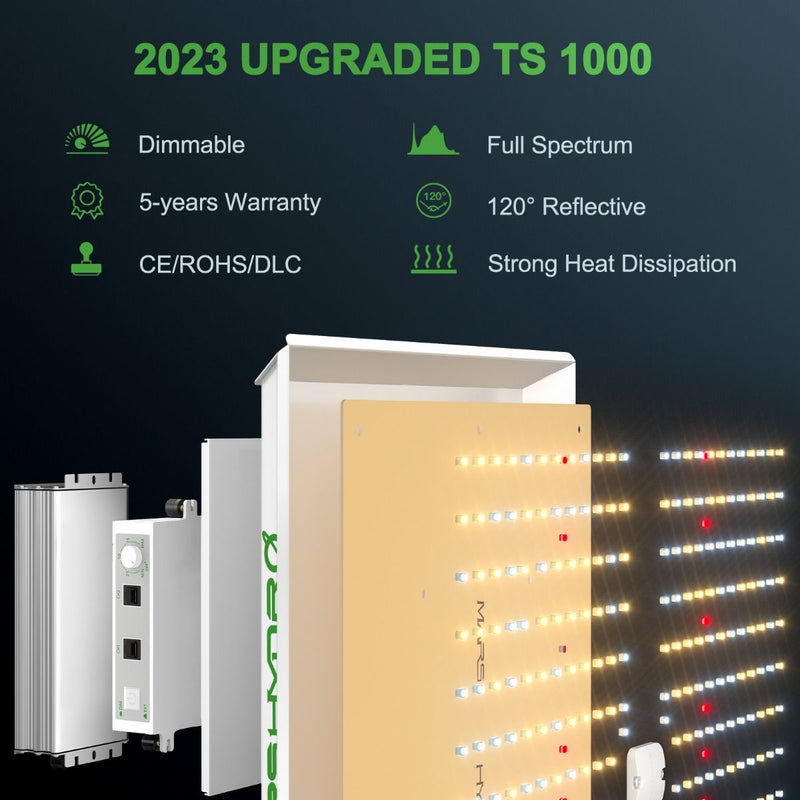 TS-1000 Mars Hydro -  Full Spectrum Dimmable 150W LED Grow Light