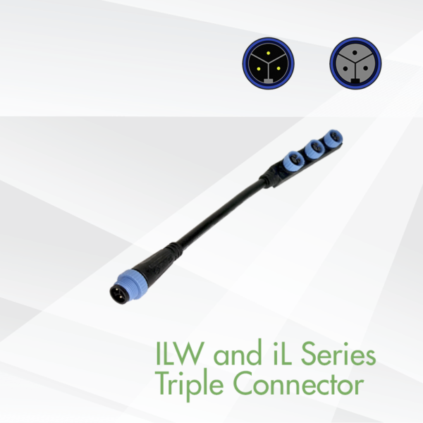 Iluminar | LED IP67 Cord Set for ILW and iL23, iL47, iL63 Triple Connector