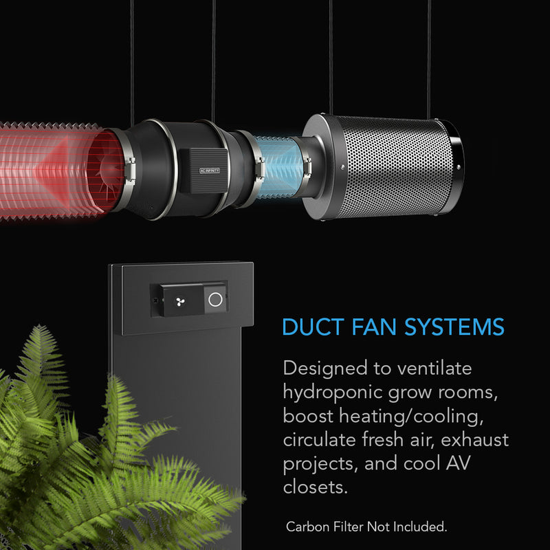 CLOUDLINE S8 - 8 Inch Inline Duct Fan System with Speed Controller