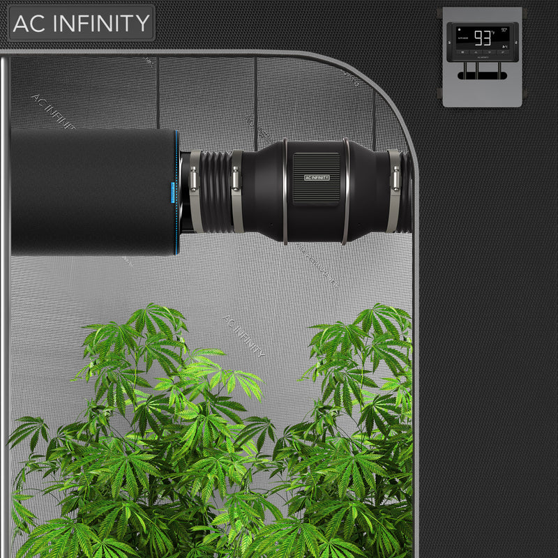 AC Infinity | CLOUDLINE T12, Quiet Inline Duct Fan System with Temperature and Humidity Controller, 12-Inch